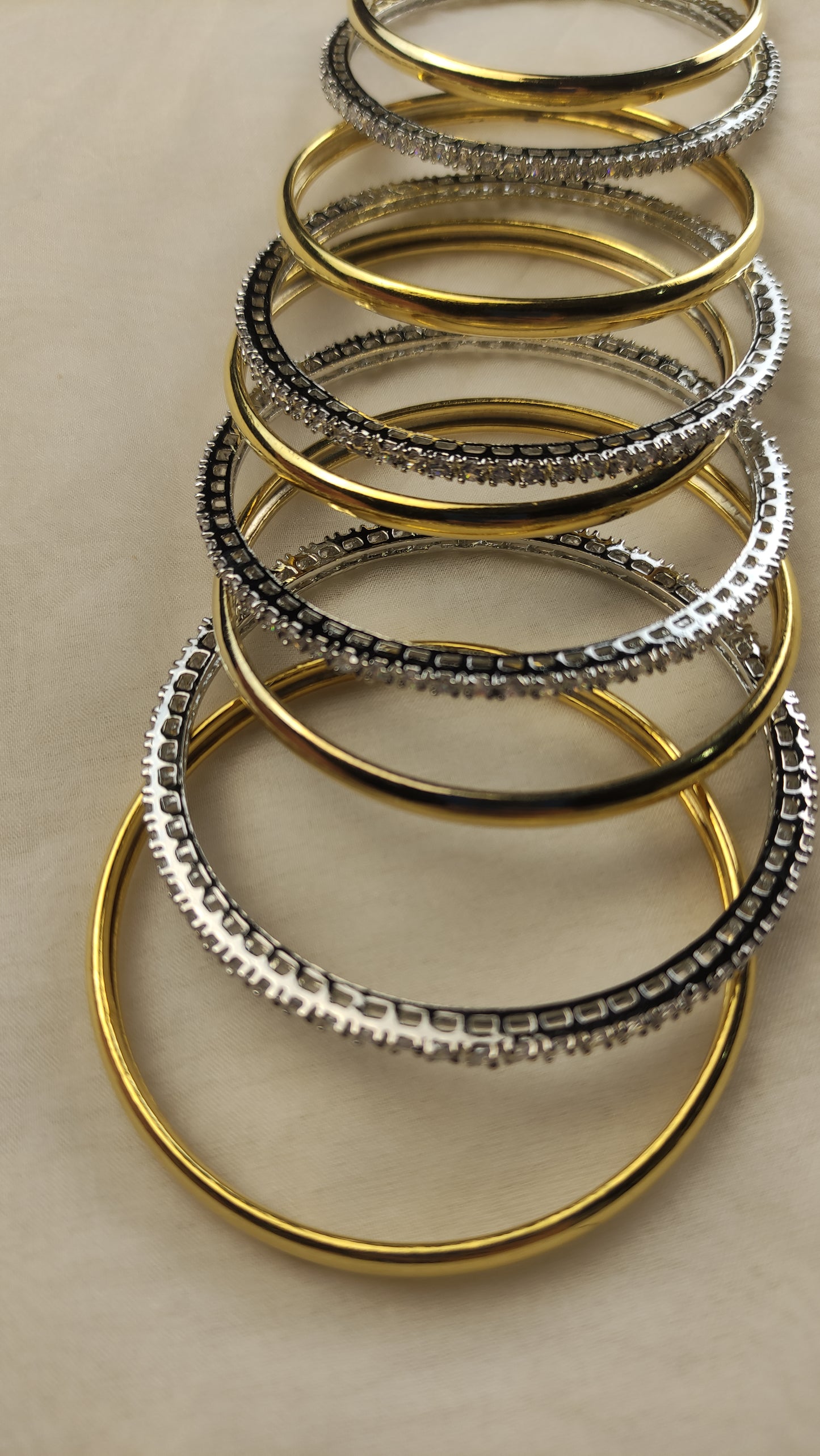 Diamond and Gold Bangles